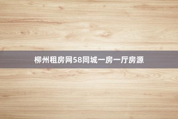 柳州租房网58同城一房一厅房源